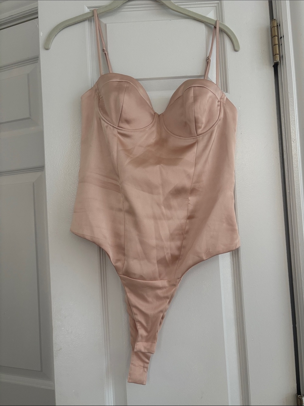 ZARA Satin Effect Bustier Champagne Bodysuit- NWT
